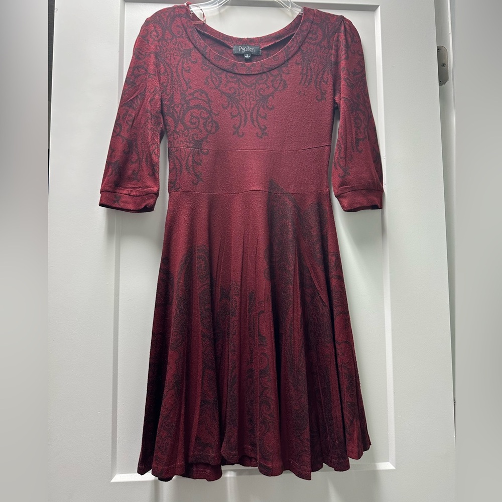 Papillon A-Line 3/4 Sleeve Dress Size Small